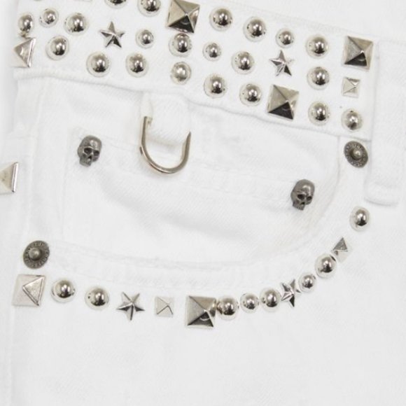 THE KOOPLES Washed Denim Shorts with Embroidery - Picture 7 of 8